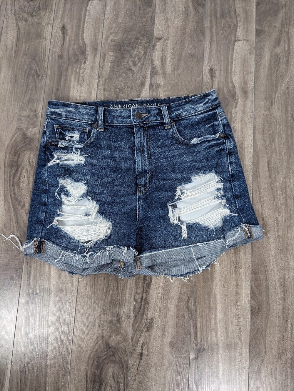 American Eagle Mom Shorts Dark Wash Size 10